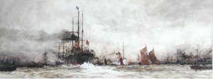 Die Themse bei Blackwall Reach von Charles Edward Dixon