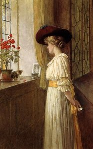 Mrs. C. A. Smith, Kätzchen und Geranie