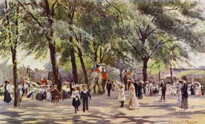 Londoner Zoo: Broad Walk mit Elefanten
