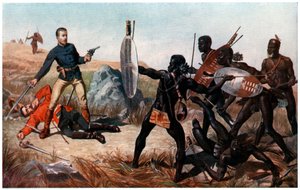 Zwischenfall in der Schlacht von Isandlwana, Anglo-Zulu-Krieg, 22. Januar 1879
