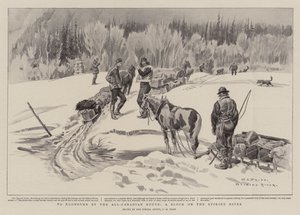 Nach Klondyke über die All-Canadian Route, ein Block auf dem Stikine River