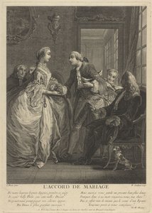 Ehevertrag, 18. Jahrhundert von Charles Eisen