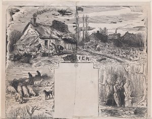 Februar aus Album rustikaler Motive, 1859