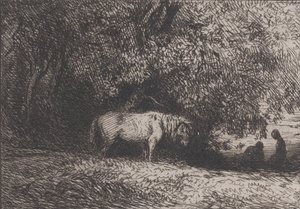 Pferd unter einem Ast, 1846
