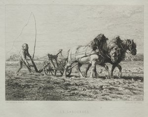 Pflügen von Charles Emile Jacque