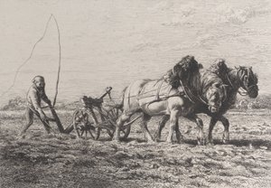Pflügen, 1864 von Charles Emile Jacque