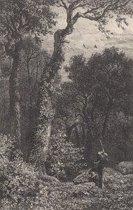 Schießen auf eine Waldschnepfe, 1864 von Charles Emile Jacque
