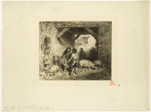 Die Schweineschlächter von Charles Emile Jacque