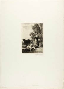 Junge Kuhhirten von Charles Emile Jacque