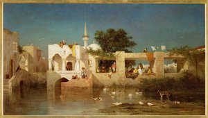 Kaffeehaus in Adalia von Charles Emile de Tournemine