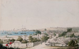 Ein Blick auf die Carlisle Bay und Bridgetown, Barbados von Charles Emilius Gold