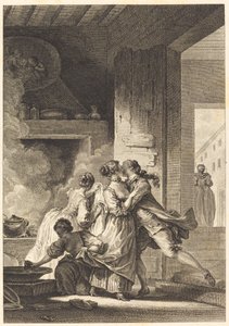 Man denkt nie an alles von Charles Emmanuel Patas after Jean Honoré Fragonard