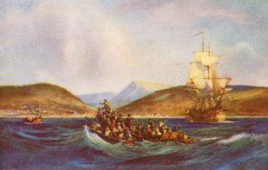 Ankunft der "1820" Siedler in der Algoa Bay von Charles Ernest Peers