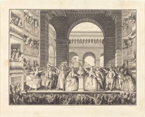 Krönung Voltaires von Charles Etienne Gaucher after Jean Michel Moreau