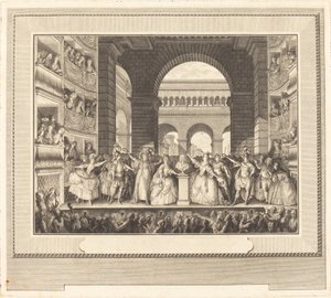Die Krönung Voltaires von Charles Etienne Gaucher after Jean Michel Moreau