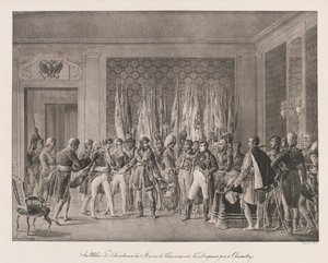 Bürgermeister von Paris empfangen die Flagge von Austerlitz, frühes 19. Jahrhundert von Charles Etienne Pierre Motte