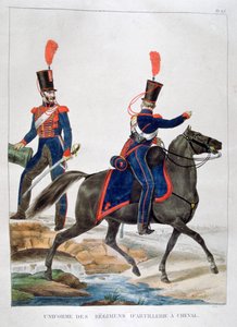 Uniform eines Regiments der Pferdeartillerie, Frankreich, 1823 von Charles Etienne Pierre Motte