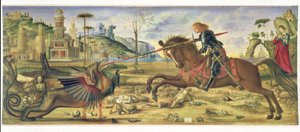 Nach Carpaccio - St. Georg und der Drache, 1885 von Charles Fairfax Murray