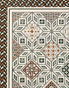 Entwurf eines Mosaikbodens, entdeckt in Nimes, wahrscheinlich 2. oder 3. Jahrhundert, veröffentlicht von Day & Son