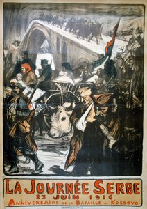 25. Juni 1916 - Serbien-Tag, französisches Plakat des Ersten Weltkriegs, 1916