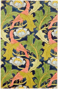 Entwurf für bedrucktes Leinen, gedruckt von G.O. und J.Baker, ca. 1893