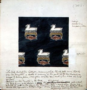 `Halcyon`, Entwurf für ein Stoffdesign, ca. 1895