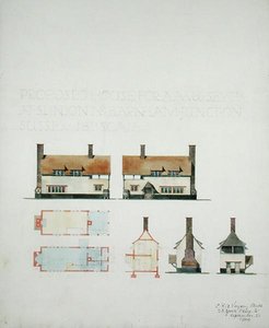 Vorgeschlagenes Haus für A.A. Voysey Esq. in Slindon bei Barnham Junction, Sussex