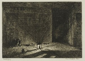 Innenraum eines Gasthauses (Der Korridor eines Gasthauses) von Charles Francois Daubigny