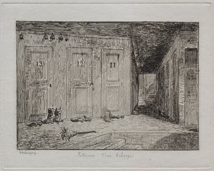 Innenraum eines Gasthauses, 1861