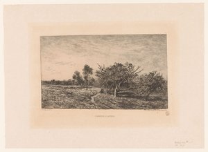 Landschaft mit Apfelbäumen