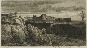 Ruinen des Château von Crémieux (Isère)