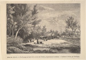Salon von 1850-51. Landschaft entlang der Ufer des Flusses Oullins (1850-51) von Charles Francois Daubigny