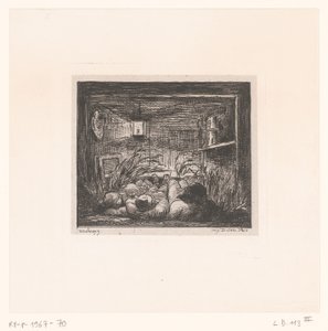 Schlafende Männer in einer Kajüte von Charles Francois Daubigny