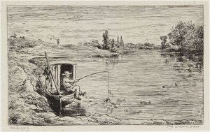 Der fischende Schiffsjunge von Charles Francois Daubigny
