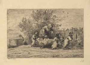 Die Erben des Karrens, 1861 von Charles Francois Daubigny