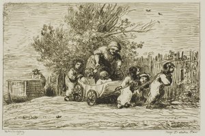 Das Erbe des Wagens (Die Kinder mit dem Wagen) von Charles Francois Daubigny
