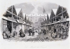 Ansicht des Tempelmarsches - in „Les Mysteres de Paris“ von Eugene Sue (1843), ill. von Daubigny