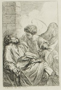 Die Vision des Heiligen Joseph in Ägypten von Charles Francois Hutin