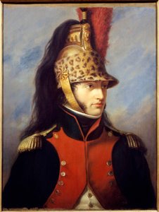 Porträt von Louis Bonaparte (1778-1846) in der Uniform eines Oberst des 5. Dragonerregiments. Gemälde von Charles Francois Jalabert (1819-1901)