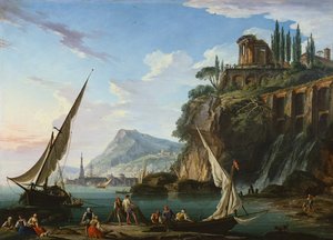 Küstenlandschaft mit dem Tempel der Sibylle, Tivoli