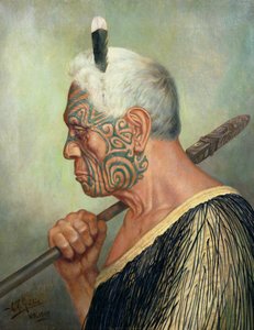 Ein Maori-Krieger