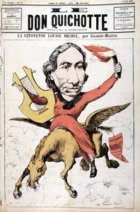 Karikatur von La Citoyenne Louise Michel - in „Le Don Quixote“ vom 05.05.1882