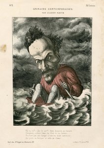 Zeitgenössische Grimassen - Illustration von Charles Gilbert-Martin (1839-1905): Rochefort Henri (1831-1913) - Meer