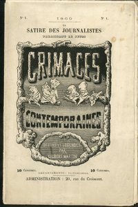Illustration von Charles Gilbert-Martin (1839-1905) für das Titelblatt von Zeitgenössische Grimassen