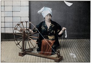 Spinnrad, ca. 1890 von Charles Gillot