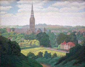 Kathedrale von Salisbury von Charles Ginner