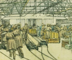 Die Fabrik in Hereford von Charles Ginner