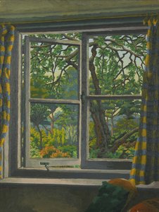 Durch ein Cottage-Fenster, Shipley, Sussex von Charles Ginner