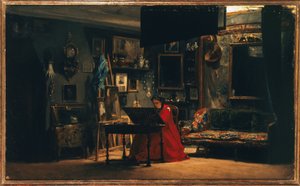 Prinzessin Mathilde (1820-1904) in ihrem Atelier, rue de Courcelles, circa 1860 von Charles Giraud