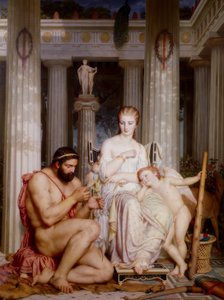 Herkules zu Füßen Omphales von Charles Gleyre